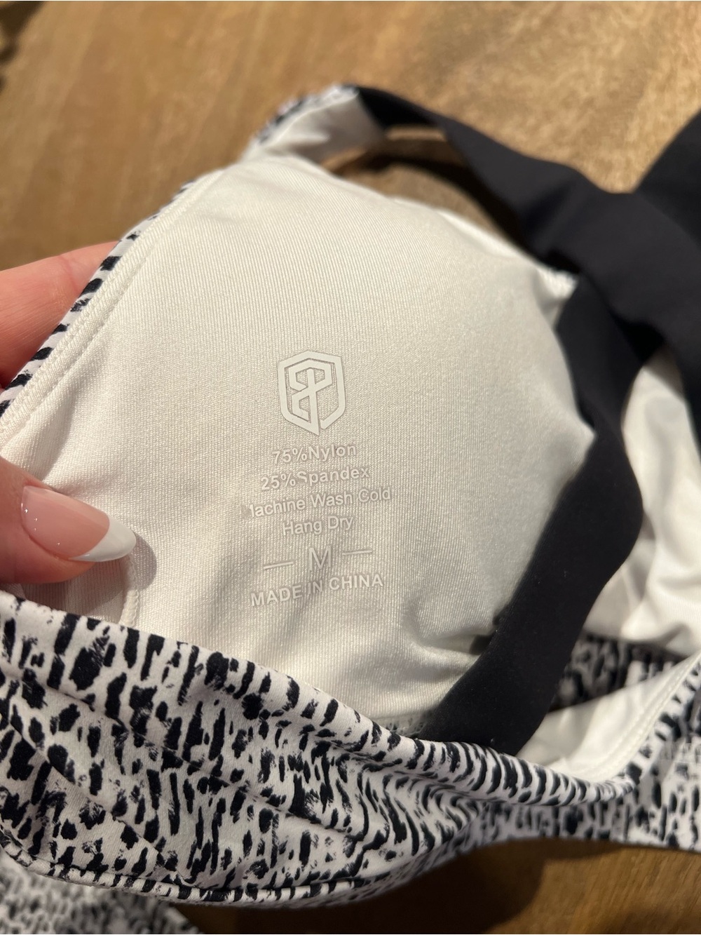 Born Primitive Black and White High Waist Shorts and Sports Bra Set (Top- M) - Picture 4 of 5